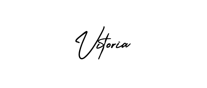 How to Draw Vitoria signature style? AmerikaSignatureDemo-Regular is a latest design signature styles for name Vitoria. Vitoria signature style 3 images and pictures png