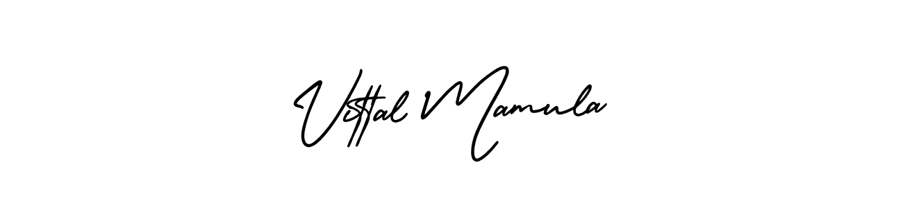 Use a signature maker to create a handwritten signature online. With this signature software, you can design (AmerikaSignatureDemo-Regular) your own signature for name Vittal Mamula. Vittal Mamula signature style 3 images and pictures png