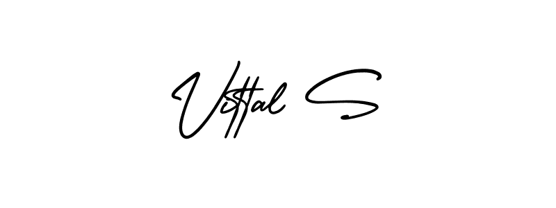Design your own signature with our free online signature maker. With this signature software, you can create a handwritten (AmerikaSignatureDemo-Regular) signature for name Vittal S. Vittal S signature style 3 images and pictures png