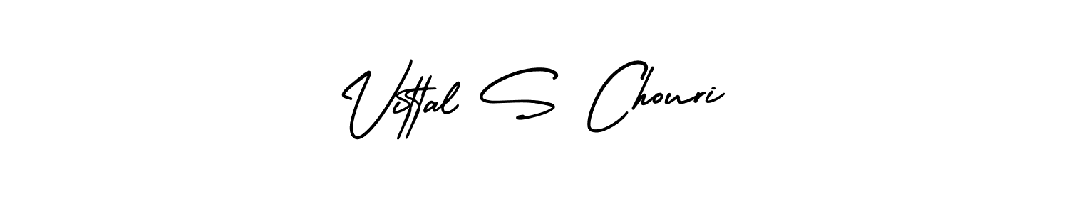 Vittal S Chouri stylish signature style. Best Handwritten Sign (AmerikaSignatureDemo-Regular) for my name. Handwritten Signature Collection Ideas for my name Vittal S Chouri. Vittal S Chouri signature style 3 images and pictures png