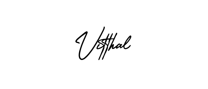 You should practise on your own different ways (AmerikaSignatureDemo-Regular) to write your name (Vitthal) in signature. don't let someone else do it for you. Vitthal signature style 3 images and pictures png