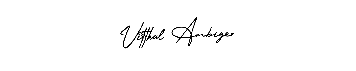 if you are searching for the best signature style for your name Vitthal Ambiger. so please give up your signature search. here we have designed multiple signature styles  using AmerikaSignatureDemo-Regular. Vitthal Ambiger signature style 3 images and pictures png