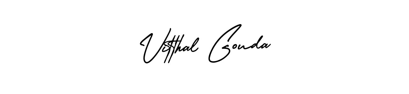 How to make Vitthal Gouda name signature. Use AmerikaSignatureDemo-Regular style for creating short signs online. This is the latest handwritten sign. Vitthal Gouda signature style 3 images and pictures png