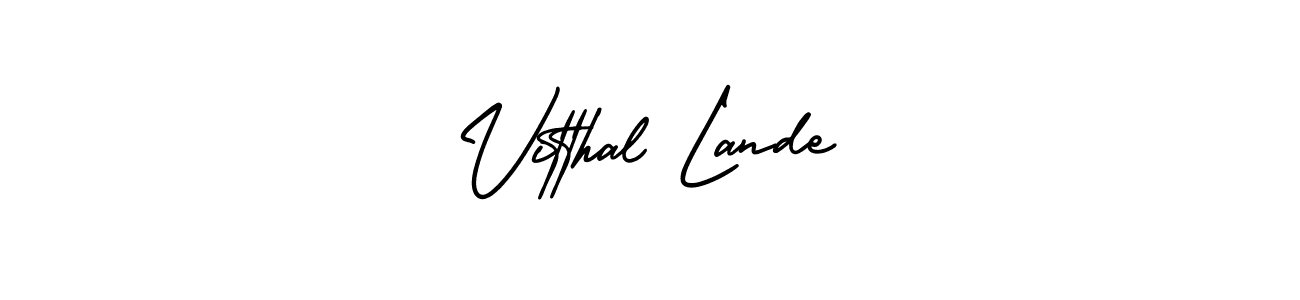 Vitthal Lande stylish signature style. Best Handwritten Sign (AmerikaSignatureDemo-Regular) for my name. Handwritten Signature Collection Ideas for my name Vitthal Lande. Vitthal Lande signature style 3 images and pictures png