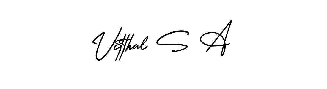 Vitthal S A stylish signature style. Best Handwritten Sign (AmerikaSignatureDemo-Regular) for my name. Handwritten Signature Collection Ideas for my name Vitthal S A. Vitthal S A signature style 3 images and pictures png