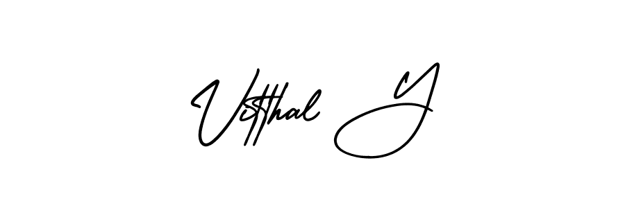 It looks lik you need a new signature style for name Vitthal Y. Design unique handwritten (AmerikaSignatureDemo-Regular) signature with our free signature maker in just a few clicks. Vitthal Y signature style 3 images and pictures png