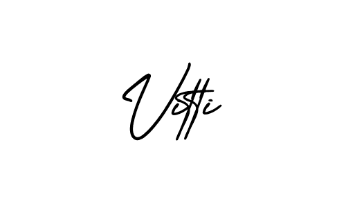 You should practise on your own different ways (AmerikaSignatureDemo-Regular) to write your name (Vitti) in signature. don't let someone else do it for you. Vitti signature style 3 images and pictures png