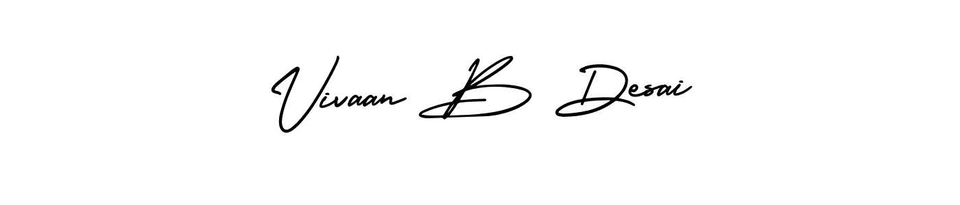 Vivaan B Desai stylish signature style. Best Handwritten Sign (AmerikaSignatureDemo-Regular) for my name. Handwritten Signature Collection Ideas for my name Vivaan B Desai. Vivaan B Desai signature style 3 images and pictures png