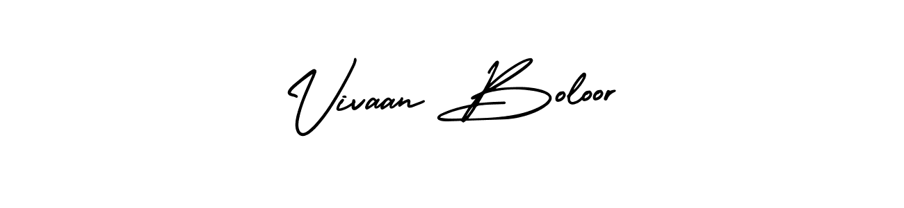 Make a beautiful signature design for name Vivaan Boloor. With this signature (AmerikaSignatureDemo-Regular) style, you can create a handwritten signature for free. Vivaan Boloor signature style 3 images and pictures png