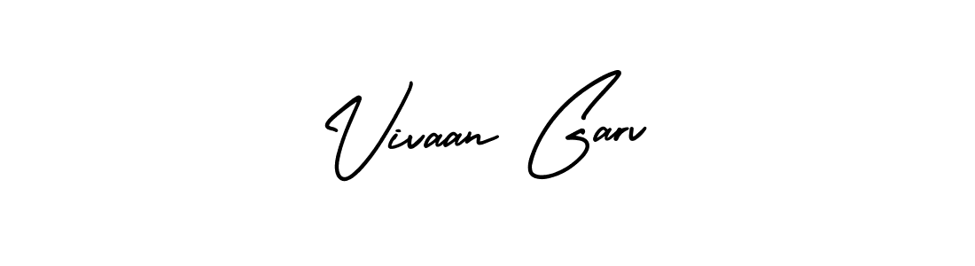 This is the best signature style for the Vivaan Garv name. Also you like these signature font (AmerikaSignatureDemo-Regular). Mix name signature. Vivaan Garv signature style 3 images and pictures png