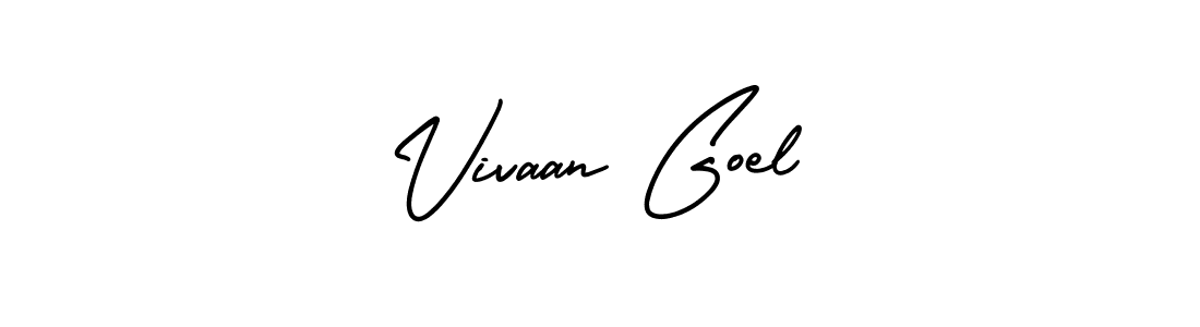 How to Draw Vivaan Goel signature style? AmerikaSignatureDemo-Regular is a latest design signature styles for name Vivaan Goel. Vivaan Goel signature style 3 images and pictures png