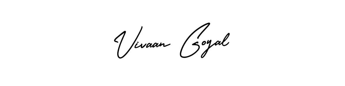 How to make Vivaan Goyal signature? AmerikaSignatureDemo-Regular is a professional autograph style. Create handwritten signature for Vivaan Goyal name. Vivaan Goyal signature style 3 images and pictures png
