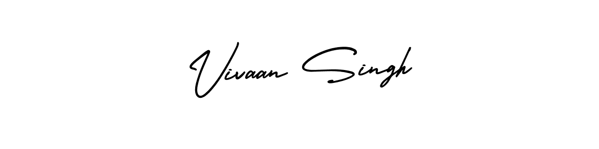 Vivaan Singh stylish signature style. Best Handwritten Sign (AmerikaSignatureDemo-Regular) for my name. Handwritten Signature Collection Ideas for my name Vivaan Singh. Vivaan Singh signature style 3 images and pictures png