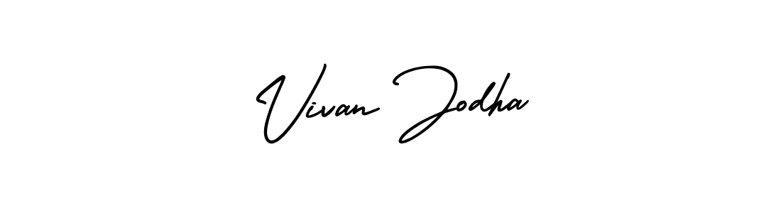 This is the best signature style for the Vivan Jodha name. Also you like these signature font (AmerikaSignatureDemo-Regular). Mix name signature. Vivan Jodha signature style 3 images and pictures png