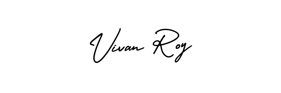 It looks lik you need a new signature style for name Vivan Roy. Design unique handwritten (AmerikaSignatureDemo-Regular) signature with our free signature maker in just a few clicks. Vivan Roy signature style 3 images and pictures png