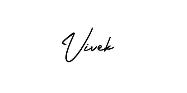 You should practise on your own different ways (AmerikaSignatureDemo-Regular) to write your name (Vivek ) in signature. don't let someone else do it for you. Vivek  signature style 3 images and pictures png