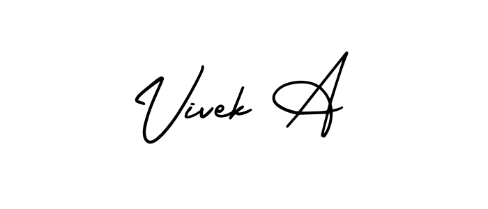 Best and Professional Signature Style for Vivek A. AmerikaSignatureDemo-Regular Best Signature Style Collection. Vivek A signature style 3 images and pictures png