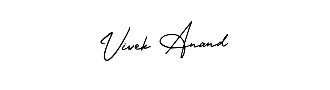 How to make Vivek Anand name signature. Use AmerikaSignatureDemo-Regular style for creating short signs online. This is the latest handwritten sign. Vivek Anand signature style 3 images and pictures png