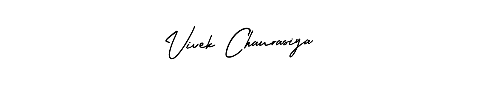 How to make Vivek Chaurasiya name signature. Use AmerikaSignatureDemo-Regular style for creating short signs online. This is the latest handwritten sign. Vivek Chaurasiya signature style 3 images and pictures png