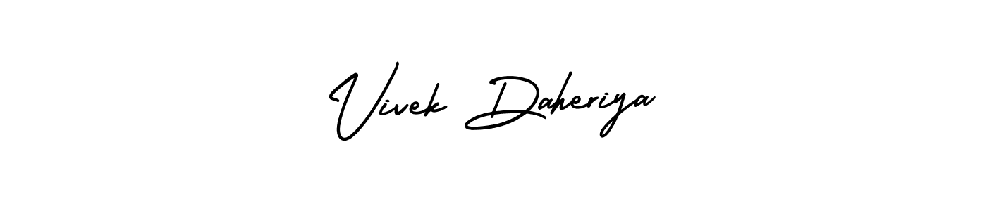 Design your own signature with our free online signature maker. With this signature software, you can create a handwritten (AmerikaSignatureDemo-Regular) signature for name Vivek Daheriya. Vivek Daheriya signature style 3 images and pictures png