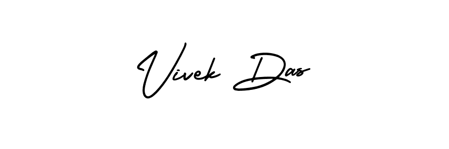 How to make Vivek Das name signature. Use AmerikaSignatureDemo-Regular style for creating short signs online. This is the latest handwritten sign. Vivek Das signature style 3 images and pictures png