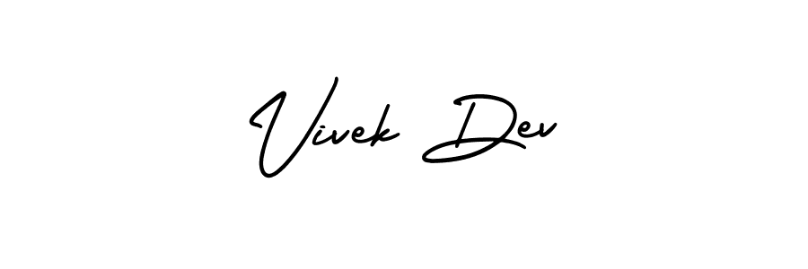 Vivek Dev stylish signature style. Best Handwritten Sign (AmerikaSignatureDemo-Regular) for my name. Handwritten Signature Collection Ideas for my name Vivek Dev. Vivek Dev signature style 3 images and pictures png