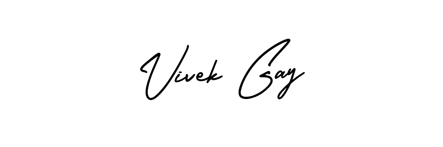 Create a beautiful signature design for name Vivek Gay. With this signature (AmerikaSignatureDemo-Regular) fonts, you can make a handwritten signature for free. Vivek Gay signature style 3 images and pictures png