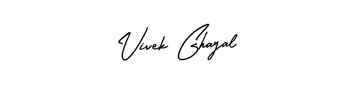 How to make Vivek Ghayal name signature. Use AmerikaSignatureDemo-Regular style for creating short signs online. This is the latest handwritten sign. Vivek Ghayal signature style 3 images and pictures png