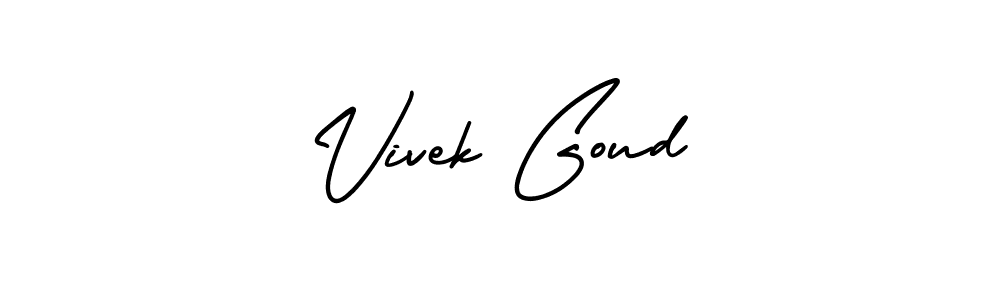 Make a short Vivek Goud signature style. Manage your documents anywhere anytime using AmerikaSignatureDemo-Regular. Create and add eSignatures, submit forms, share and send files easily. Vivek Goud signature style 3 images and pictures png