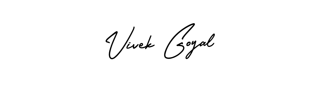 Create a beautiful signature design for name Vivek Goyal. With this signature (AmerikaSignatureDemo-Regular) fonts, you can make a handwritten signature for free. Vivek Goyal signature style 3 images and pictures png