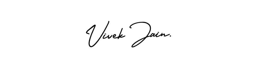 You should practise on your own different ways (AmerikaSignatureDemo-Regular) to write your name (Vivek Jain.) in signature. don't let someone else do it for you. Vivek Jain. signature style 3 images and pictures png