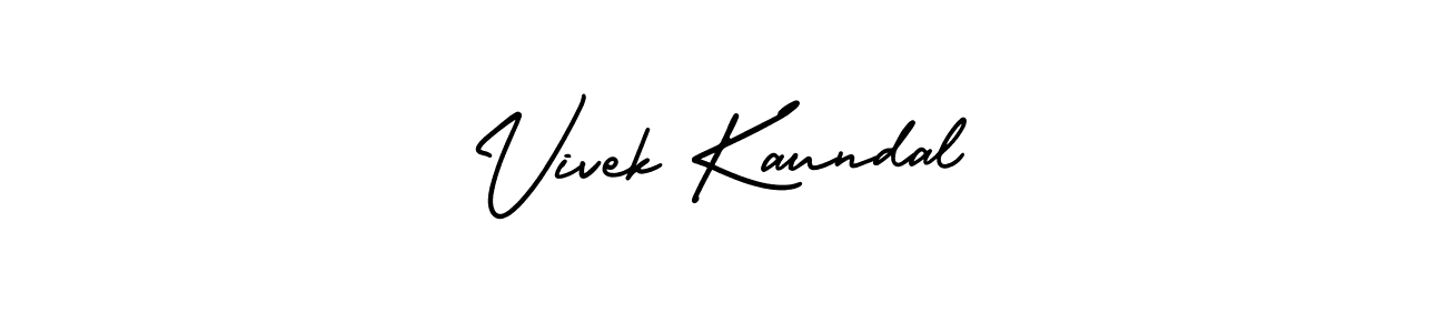 It looks lik you need a new signature style for name Vivek Kaundal. Design unique handwritten (AmerikaSignatureDemo-Regular) signature with our free signature maker in just a few clicks. Vivek Kaundal signature style 3 images and pictures png