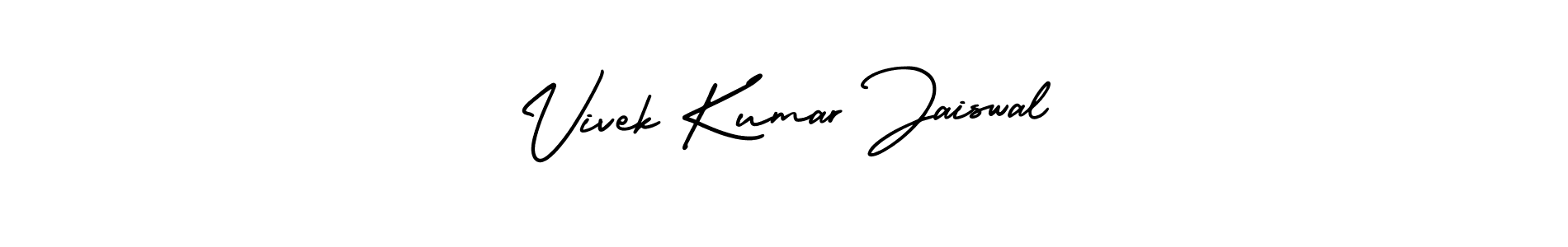 The best way (AmerikaSignatureDemo-Regular) to make a short signature is to pick only two or three words in your name. The name Vivek Kumar Jaiswal include a total of six letters. For converting this name. Vivek Kumar Jaiswal signature style 3 images and pictures png