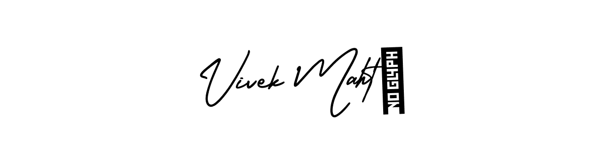 if you are searching for the best signature style for your name Vivek MahtÓ. so please give up your signature search. here we have designed multiple signature styles  using AmerikaSignatureDemo-Regular. Vivek MahtÓ signature style 3 images and pictures png