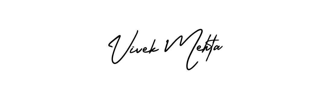 Create a beautiful signature design for name Vivek Mehta. With this signature (AmerikaSignatureDemo-Regular) fonts, you can make a handwritten signature for free. Vivek Mehta signature style 3 images and pictures png