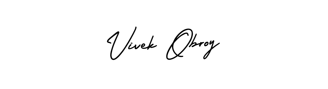 The best way (AmerikaSignatureDemo-Regular) to make a short signature is to pick only two or three words in your name. The name Vivek Obroy include a total of six letters. For converting this name. Vivek Obroy signature style 3 images and pictures png