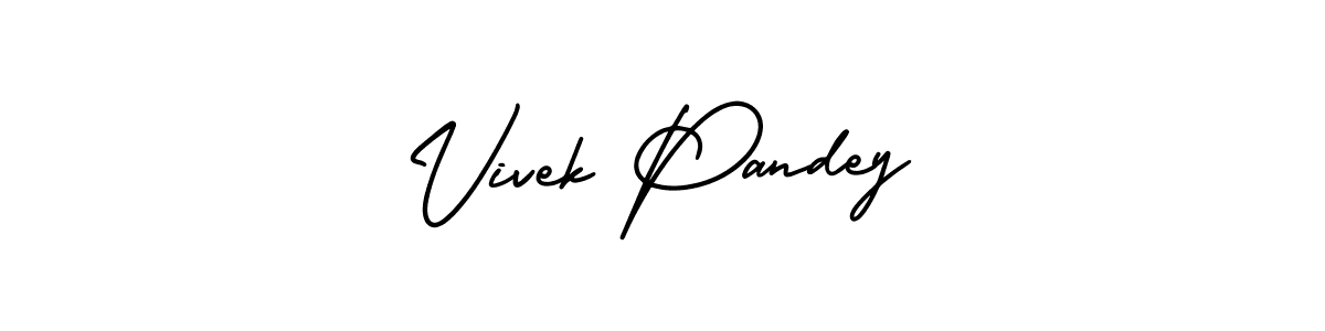 Make a beautiful signature design for name Vivek Pandey. With this signature (AmerikaSignatureDemo-Regular) style, you can create a handwritten signature for free. Vivek Pandey signature style 3 images and pictures png