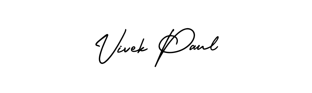 How to make Vivek Paul name signature. Use AmerikaSignatureDemo-Regular style for creating short signs online. This is the latest handwritten sign. Vivek Paul signature style 3 images and pictures png