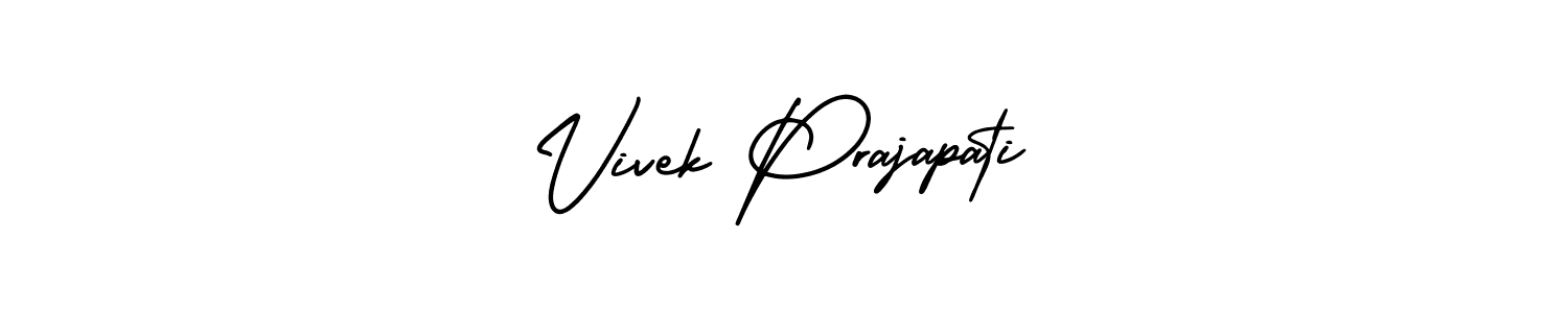 AmerikaSignatureDemo-Regular is a professional signature style that is perfect for those who want to add a touch of class to their signature. It is also a great choice for those who want to make their signature more unique. Get Vivek Prajapati name to fancy signature for free. Vivek Prajapati signature style 3 images and pictures png