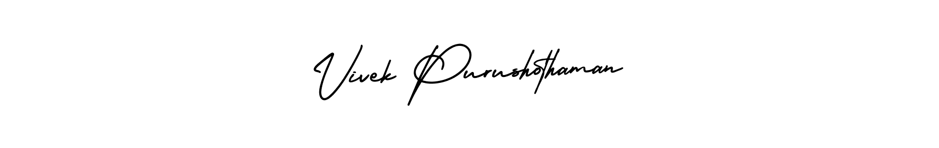 The best way (AmerikaSignatureDemo-Regular) to make a short signature is to pick only two or three words in your name. The name Vivek Purushothaman include a total of six letters. For converting this name. Vivek Purushothaman signature style 3 images and pictures png