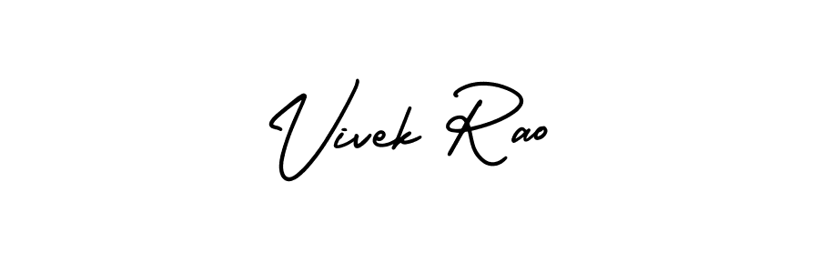It looks lik you need a new signature style for name Vivek Rao. Design unique handwritten (AmerikaSignatureDemo-Regular) signature with our free signature maker in just a few clicks. Vivek Rao signature style 3 images and pictures png