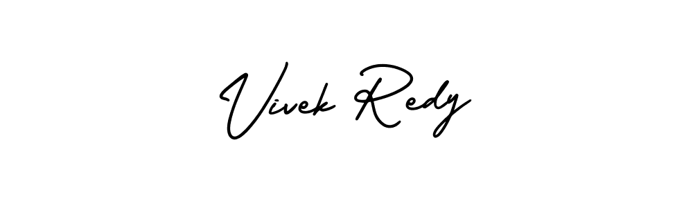 The best way (AmerikaSignatureDemo-Regular) to make a short signature is to pick only two or three words in your name. The name Vivek Redy include a total of six letters. For converting this name. Vivek Redy signature style 3 images and pictures png