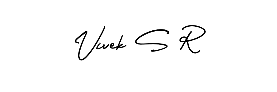 Design your own signature with our free online signature maker. With this signature software, you can create a handwritten (AmerikaSignatureDemo-Regular) signature for name Vivek S R. Vivek S R signature style 3 images and pictures png
