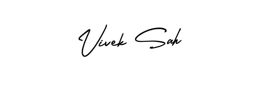 How to Draw Vivek Sah signature style? AmerikaSignatureDemo-Regular is a latest design signature styles for name Vivek Sah. Vivek Sah signature style 3 images and pictures png