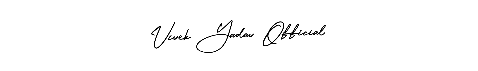 Use a signature maker to create a handwritten signature online. With this signature software, you can design (AmerikaSignatureDemo-Regular) your own signature for name Vivek Yadav Official. Vivek Yadav Official signature style 3 images and pictures png