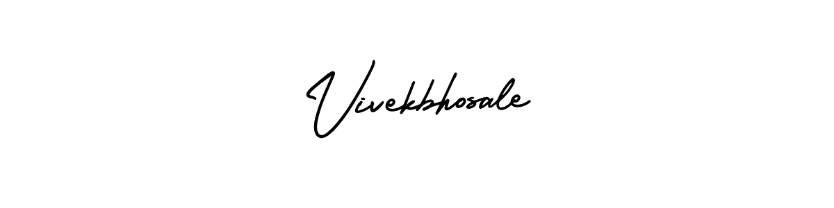 You should practise on your own different ways (AmerikaSignatureDemo-Regular) to write your name (Vivekbhosale) in signature. don't let someone else do it for you. Vivekbhosale signature style 3 images and pictures png