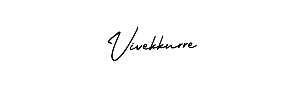 How to make Vivekkurre name signature. Use AmerikaSignatureDemo-Regular style for creating short signs online. This is the latest handwritten sign. Vivekkurre signature style 3 images and pictures png