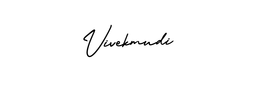 Create a beautiful signature design for name Vivekmudi. With this signature (AmerikaSignatureDemo-Regular) fonts, you can make a handwritten signature for free. Vivekmudi signature style 3 images and pictures png