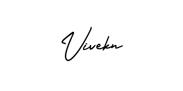 Use a signature maker to create a handwritten signature online. With this signature software, you can design (AmerikaSignatureDemo-Regular) your own signature for name Vivekn. Vivekn signature style 3 images and pictures png