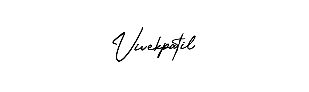 How to make Vivekpatil name signature. Use AmerikaSignatureDemo-Regular style for creating short signs online. This is the latest handwritten sign. Vivekpatil signature style 3 images and pictures png